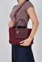 Burgundy - Burgundy Satin Women's Handbag Sp1213 - 4