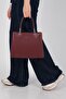 Burgundy - Burgundy Leather Women's Handbag Sp1234 - 3