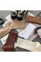 5 Pairs College Socks in Beige Tones with Solid Stylish Colors & Breathable Stretchy Texture - 2