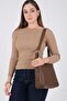 Brown - Brown Mini Rolax Women's Shoulder Bag Sp1249 - 4