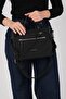 Black - Black Satin Women's Shoulder Bag Sp1227 - 8