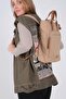 Nut - Tan Satin Women's Handbag Sp1226 - 6