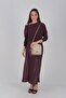 Beige - Sand Satin Women's Crossbody Bag Sp1220 - 3