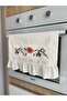 Cream Color Ruffled Cross-Stitch Pattern Stove Cover (Cross-Stitch Patterns Vary)