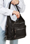 Women's Black Versatile Strappy Hand, Backpack and Shoulder Bag - 5