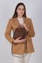Coffee - Brown Satin Women's Crossbody Bag Sp1220 - 2
