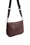 Brown - Brown Suede Women's Crossbody Bag Sp1160 - 4