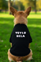 Furry Trouble Written Cat Dog Outfit Tank Top Black Funny Fun Printed Cat Dog Tank Top