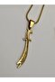 Men's Steel Necklace Chain with Zulfiqar Sword Figure - 2