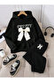 Pretty Printed Hooded Combination Bottom Top Tracksuit Set - 2