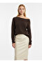 Women's Boat Neck Viscose Blended Glitter Knit Sweater 8710Sw.Mng - 2