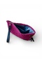 Women's Handmade Star Patterned Fuchsia Clutch Portfolio Bag - 3