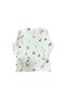 Baby Girl Floral and Heart Pattern Ribbed Long Sleeve T-Shirt Cotton Top