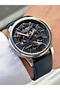Automatic Navy Blue Color Steel Case Men's Wristwatch 3954Amr