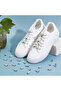 Shoelace Fastener for Making Lace-Up Shoes Lace-Free Buckle Silver Serrated - 2