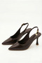 Women's Pointed Toe Thin Heeled D Leather-Look Colorful Ankle Strap Shoes - 3