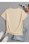 Unisex Beige 3-Piece Butterfly Printed Crew Neck T-Shirt - 2