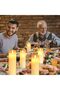 Ivory LED Pillar Candle, Flameless Flickering Flame, Battery Operated for Home Decor, 1pc -7.5x25cm - 2