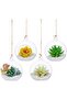 Hanging Glass Globe Candle Holder Set, 12pcs with Tealights & Twine for Decor, 15cm - 3