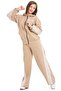 Striped Dri Fit Hooded Girls' 2-Piece Tracksuit Set - Beige - 4