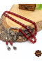 Red Cut Silver Inlaid and Tassel Fire Amber Prayer Beads 201024950 - 4