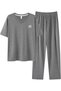 Mens Loungewear Sets Pajamas Set Soft Sleepwear Family Night Wear
