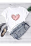 Unisex Heart Printed Design T-shirt - 2