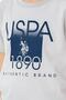 U.S. Polo Assn. Letter Print Boys' Shorts Set, 100% Cotton Summer T-Shirt & Bermuda Shorts Set - 3