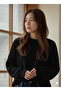 Knitwear Btk Women's Low Sleeve Oversized Mold Crew Neck Sweater