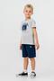 U.S. Polo Assn. Letter Print Boys' Shorts Set, 100% Cotton Summer T-Shirt & Bermuda Shorts Set - 2