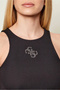 Sleeveless Round Neck Guendalina Women Black Top W6Rp39Kd092-Jblk - 3