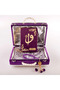 Beaded Box Dowry Set, Prayer Rug + Rosary + Quran Gift Set (Bag Size, Purple)