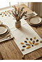 Punch Embroidered Patterned Cream Table Runner (40X130 cm) - 6