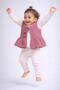 Baby Girl Muslin Vest Set Piece Set with Badili – Transitional Bow Detailed Bottom and Top Set 0-3-6-9-12 Months - 3
