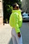 Neon Green Stand Collar Waterproof Short Puffer Jacket - 5