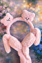 Moving Playful Rabbit Headphone Plush Headphone Colorful for Children and Adults - 3