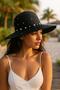 Women's Knitted Wide Straw Hat - 2