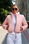 Powder Stand Collar Waterproof Short Puffer Jacket - 8