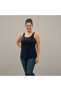 Women's Thick Strapped Beige Lycra Tank Top - Oversized Size - Set of 3 - 7