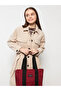 Lcw Accessories Burgundy Parachute Fabric Embroidered Women's Shoulder Bag - 2