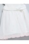 Embroidered Fit & Flare Dress With Crew Neck And Flutter Sleeves - 4