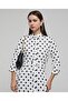 Polka Dots Shirt Dress With 3/4 Sleeves - 3