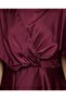Solid Midi Dress With Boat Neck And Hanging Sleeves - 6