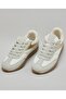 Girl's Sand Color Block Lace Up Sneakers - 4