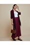 Solid Flared Satin Skirt With Elastic Waist - 2