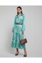 Printed Shirt Dress With Long Sleeves - 4