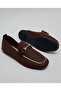 Women's Brown Horsebit Loafers - 4
