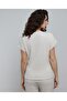 بلوزة منقوشة برقبة دائرية وأكمام قصيرة - 4