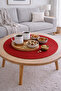 Red Multi-Purpose Modern Tablecloth / Living Room Sepha Tablecloth / Kitchen Cover (50 cm) - 4