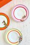 Animal Gala 6-Piece for 6 People 11 cm Premium Porcelain Colorful Animal Patterned Tea Saucer Set - 3